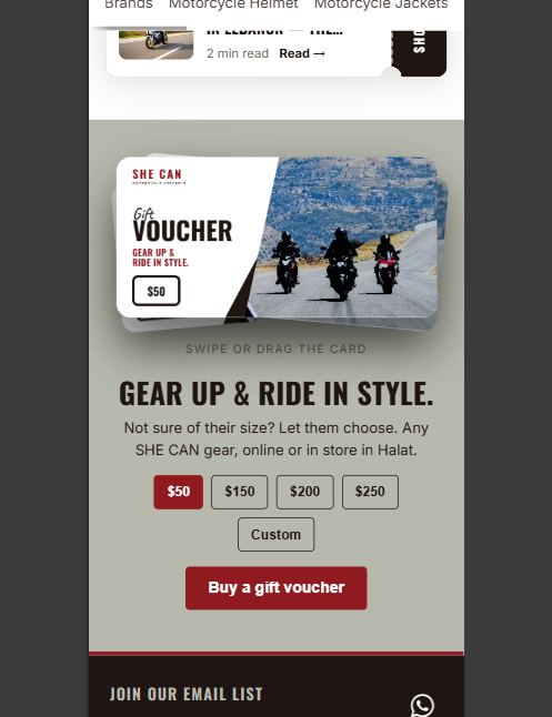 Gift vouchers