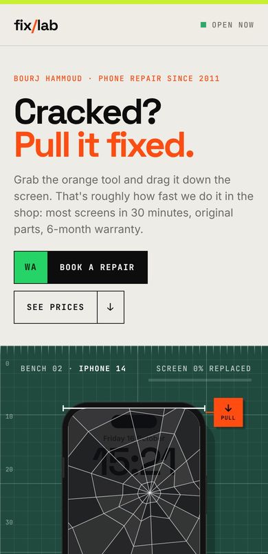fix/lab on a phone